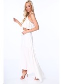 Cream dress with an exposed belly ZZ358 - Online store - Boutique